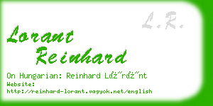 lorant reinhard business card